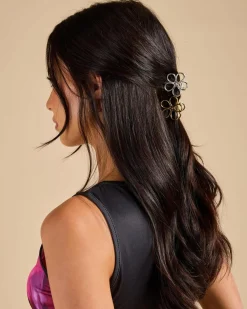Face & Body*Karyn In LA Baby Jordy Flower Hair Claw Clip Pack Gold/silver