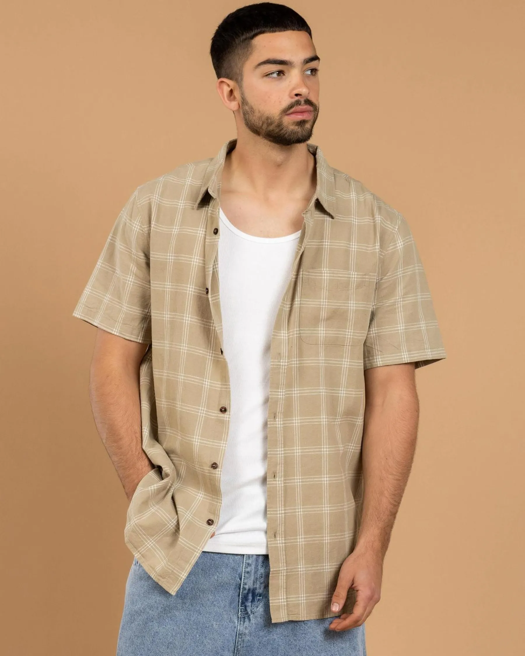 Sale Balance Short Sleeve Shirt Tops & T-Shirts|Linen Blend