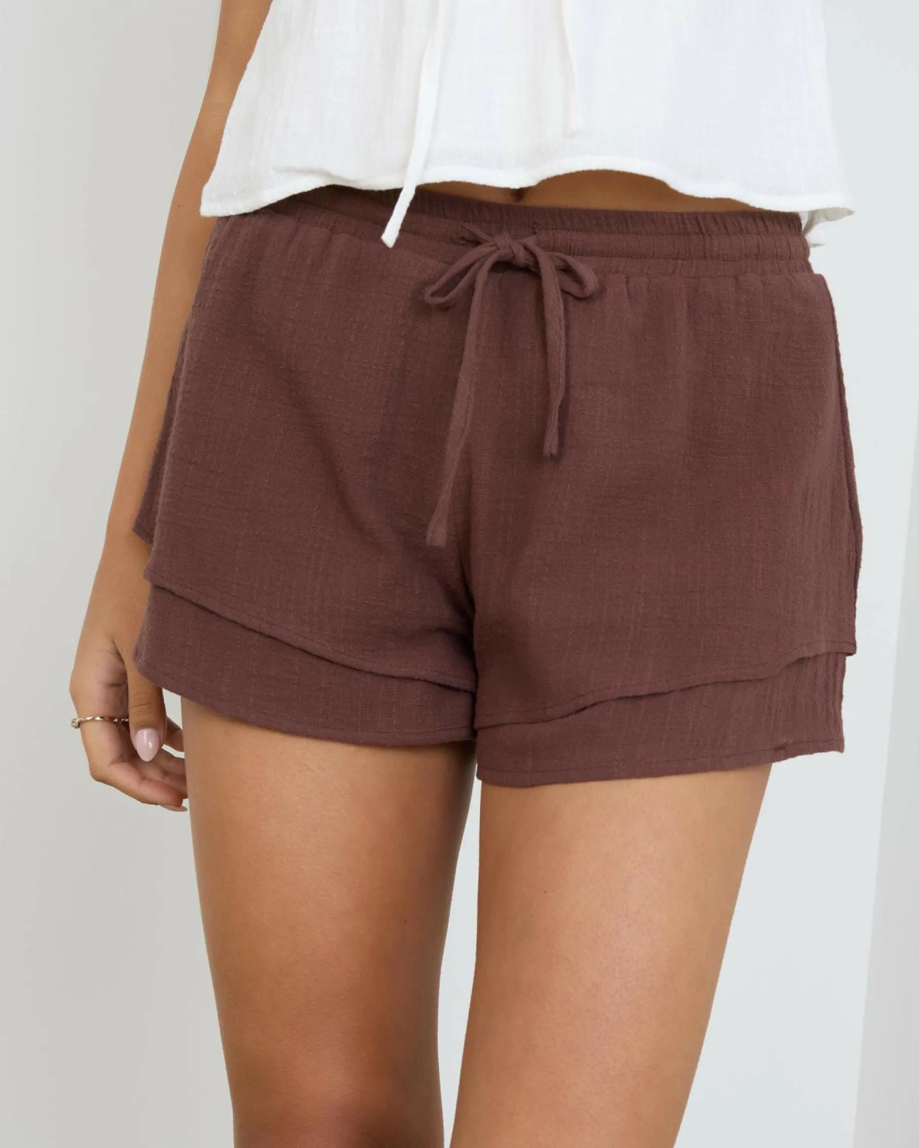 Sets|Bottoms*Mooloola Bambi Cali Shorts Chocolate