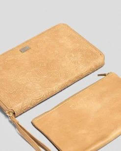 Wallets*Billabong Bandana Mandala Travel Wallet Light Tan