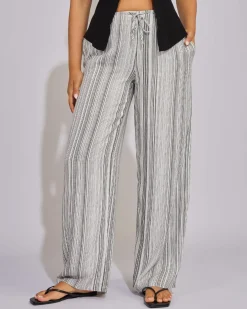 Linen Blend|Bottoms*Mooloola Barcelona Pants Black