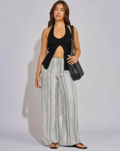 Linen Blend|Bottoms*Mooloola Barcelona Pants Black