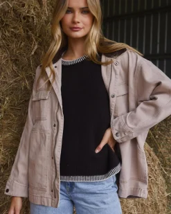 Jackets & Coats|Denim*Ava And Ever Barn Jacket Latte