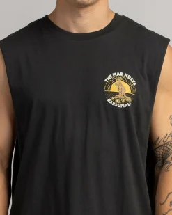 Tops & T-Shirts*The Mad Hueys Barsupials Muscle Tank Vintage Black