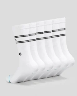 Socks*Stance Basic Crew Socks 6 Pack White