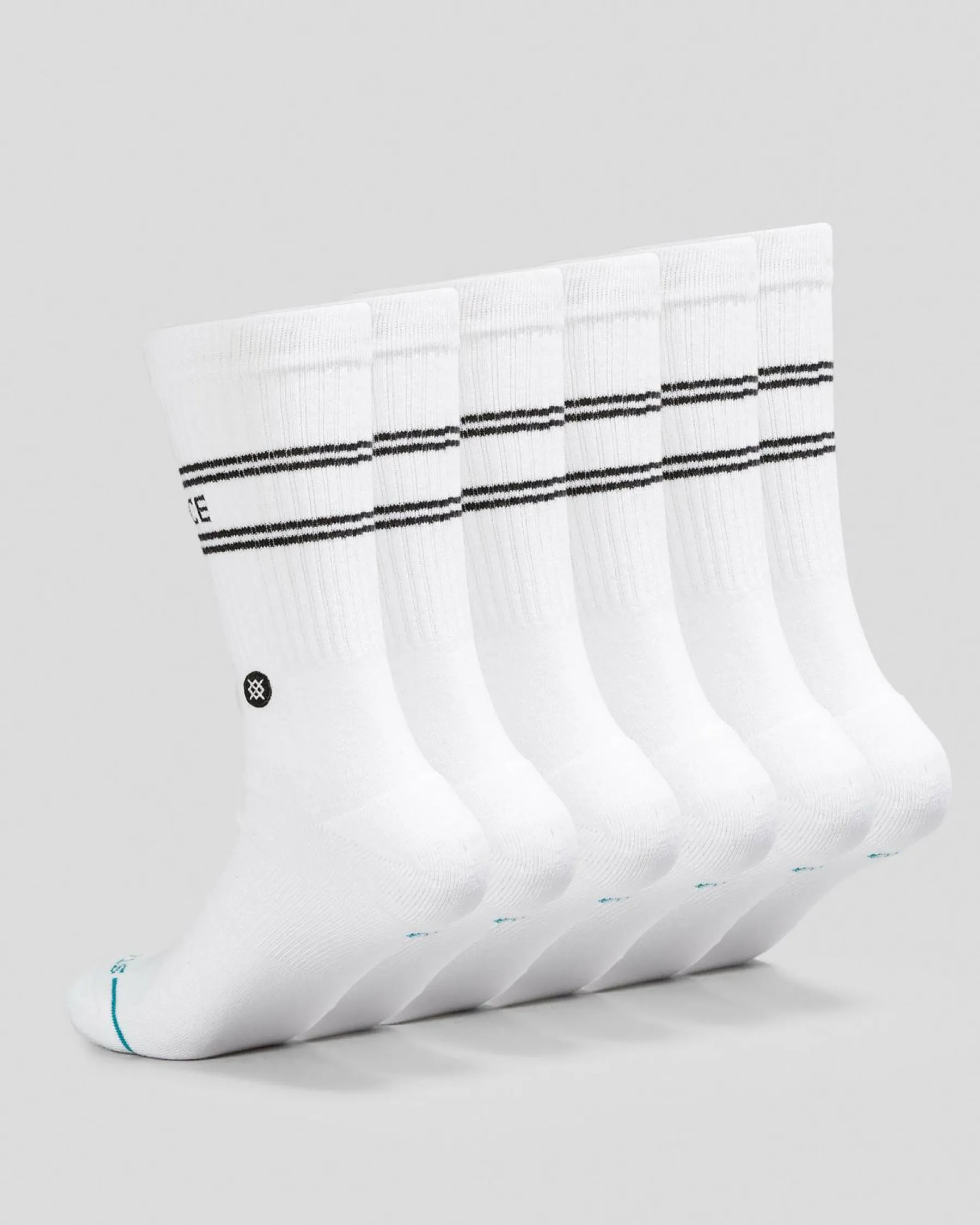 Socks*Stance Basic Crew Socks 6 Pack White