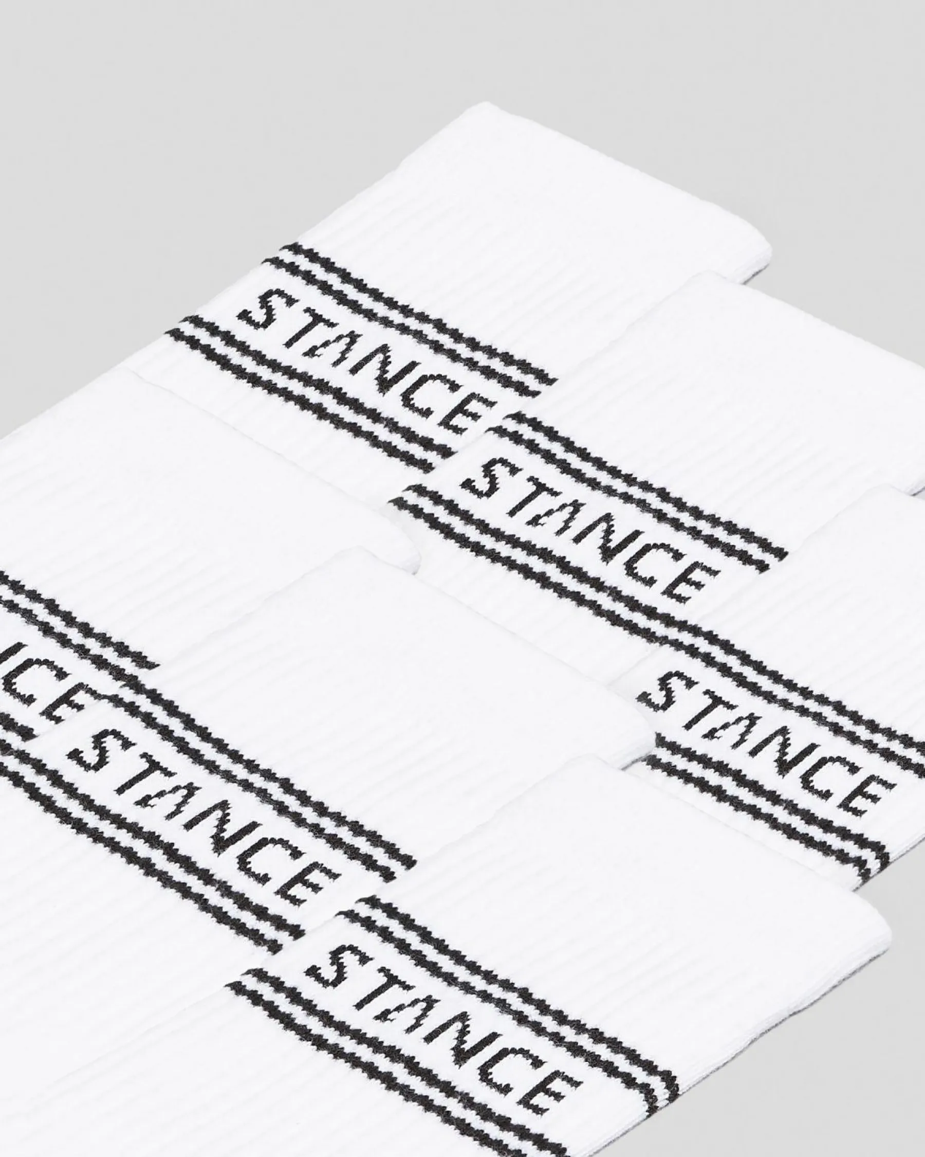 Socks*Stance Basic Crew Socks 6 Pack White