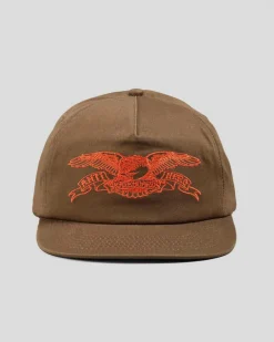 Headwear*Antihero Basic Eagle Snapback Cap Brown/orange