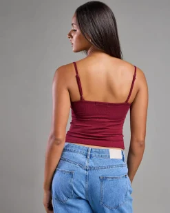 Best Basic Fine Rib Cami Top Women Tops