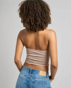 Tops*Ava And Ever Basic Halter Top Taupe