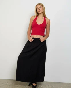 Tops*Ava And Ever Basic Halter Top Berry