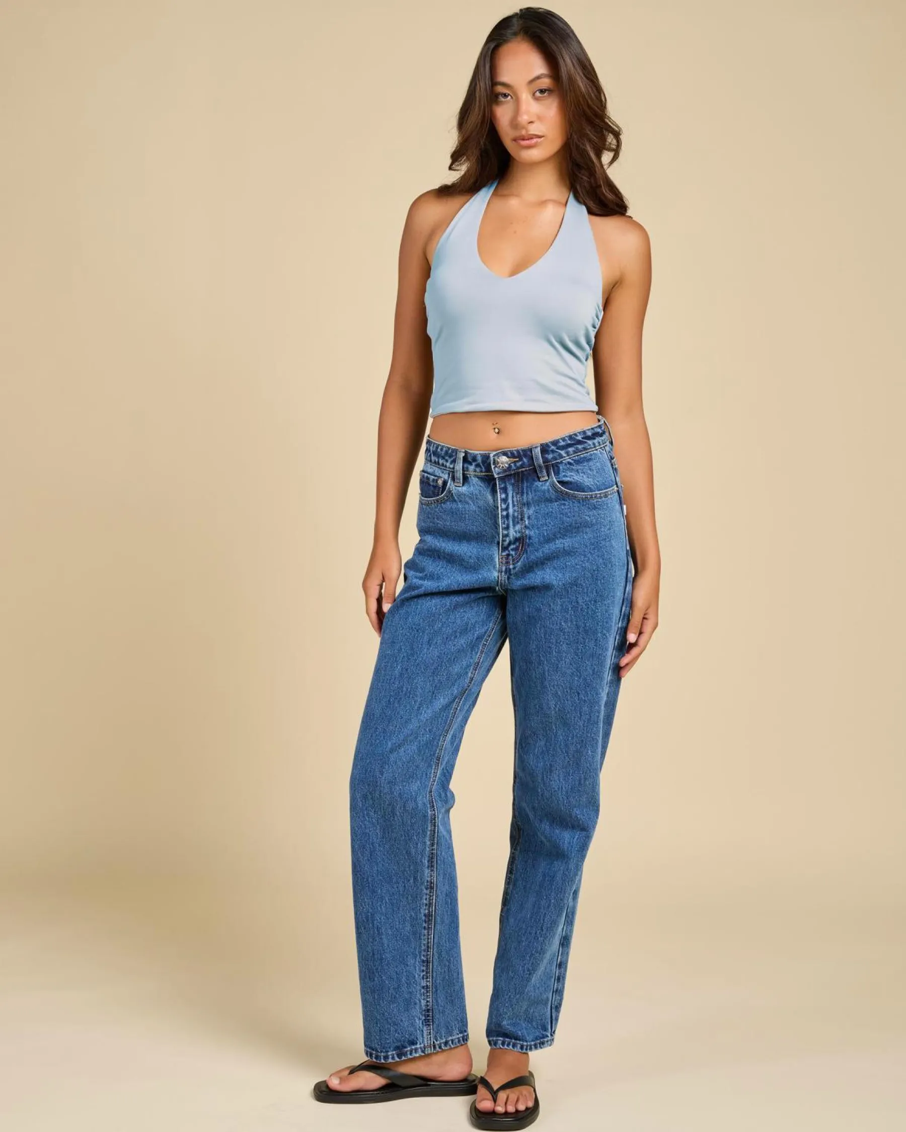 Basic Halter Top Women Tops