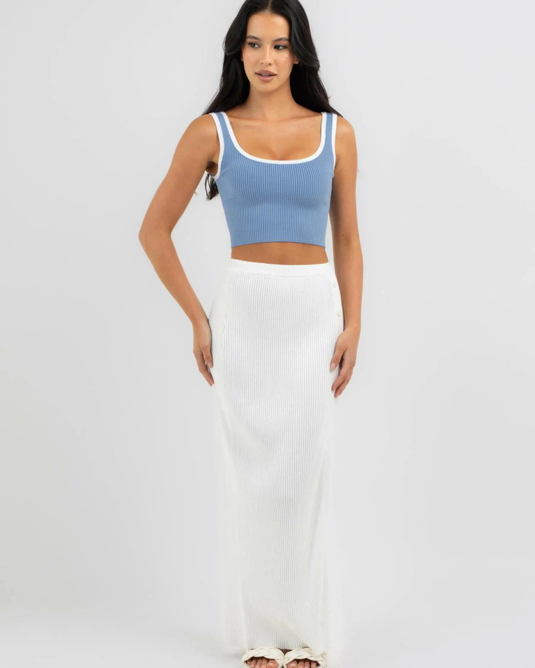 Outlet Basic Knit Top Women Tops