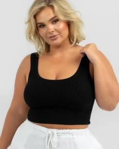 Tops*Mooloola Basic Knit Top Black
