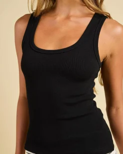 Clearance Basic Myla Rib Scoop Tank Top Women Tops