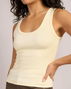 Sale Basic Myla Rib Scoop Tank Top Women Tops