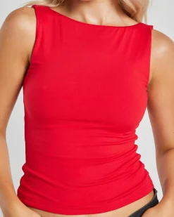 Tops*Ava And Ever Basic Super Soft Tank Top Red