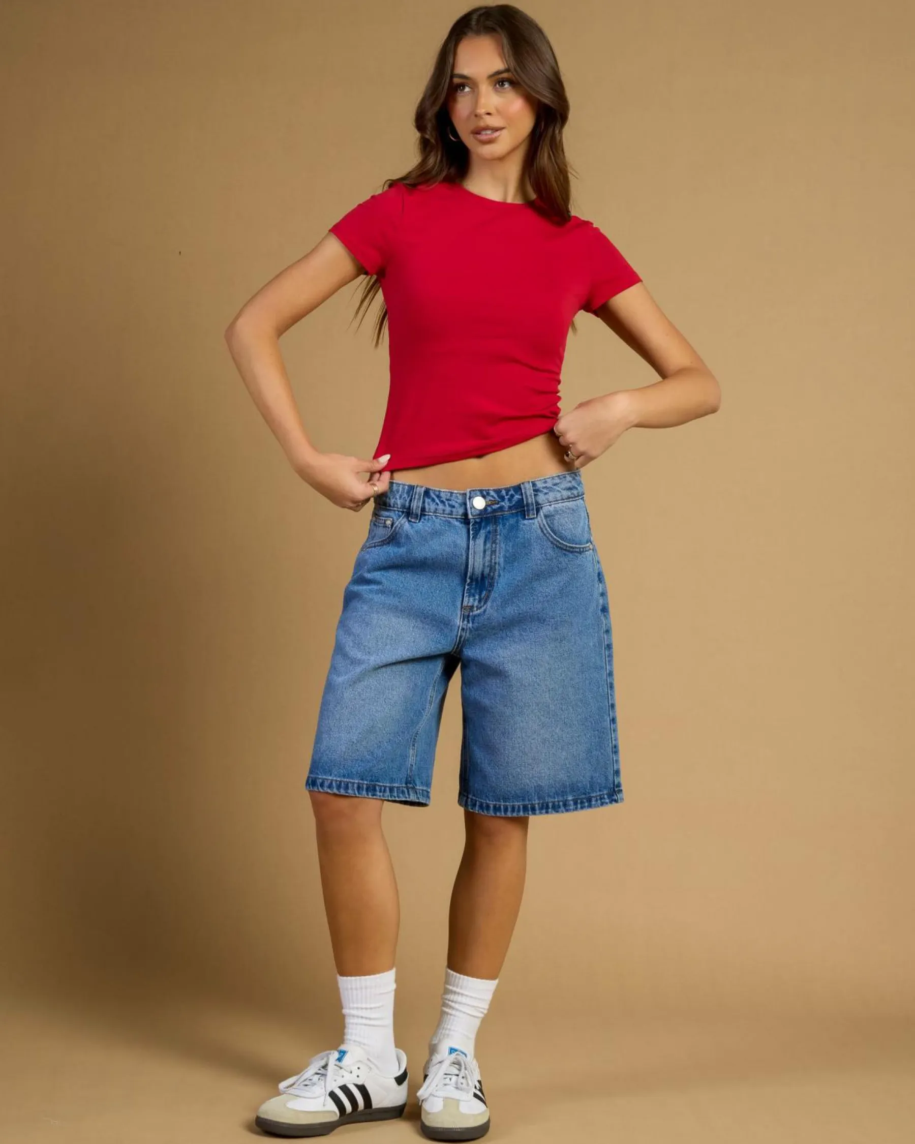 Tops*Ava And Ever Basic Super Soft Tee Berry