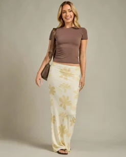 Tops*Ava And Ever Basic Super Soft Tee Espresso