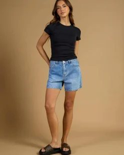 Tops*Ava And Ever Basic Super Soft Tee Black