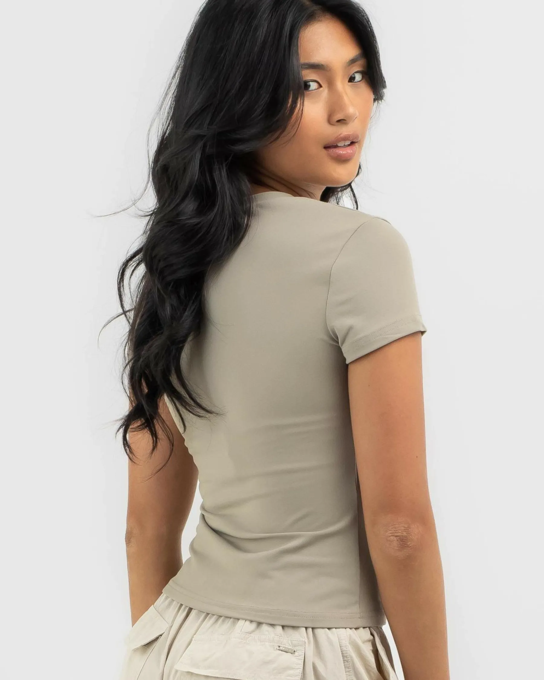 Discount Basic Super Soft Tee Women Tops