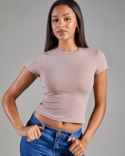 Discount Basic Super Soft Tee Women Tops
