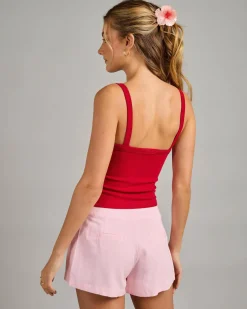 New Basic V Neck Tank Top Women Tops