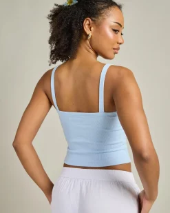 Tops*Ava And Ever Basic V Neck Tank Top Light Blue