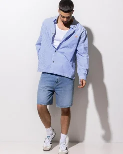 Tops & T-Shirts*Lee Bateman Long Sve Shirt Sky Blue Stripe