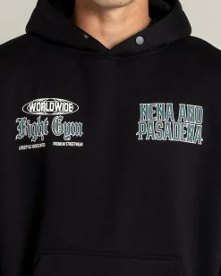 Hoodies & Sweatshirts*Nena & Pasadena Battle Box Fit Hoodie Jet Black