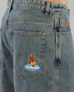 Denim|Shorts & Bottoms*Worship Supplies Be Cool Big Dawg Jean Shorts Blue Haze