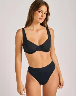 Bikinis*Roxy Beach Classics Underwire D Cup Bikini Top Anthracite