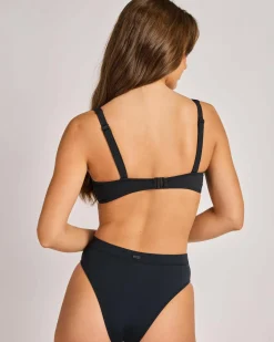 Bikinis*Roxy Beach Classics Underwire D Cup Bikini Top Anthracite