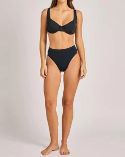 Bikinis*Roxy Beach Classics Underwire D Cup Bikini Top Anthracite