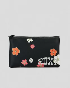 Pencil Cases & Stationery|Pencil Cases & Stationery*Roxy Beach Companion Small Pencil Case Anthracite Sunny Days