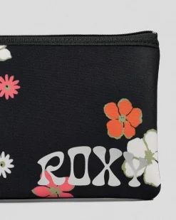 Pencil Cases & Stationery|Pencil Cases & Stationery*Roxy Beach Companion Small Pencil Case Anthracite Sunny Days