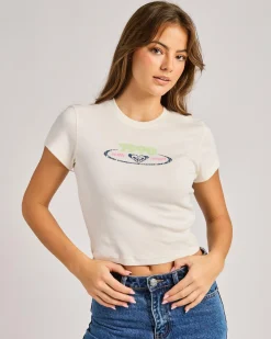 Tops*Roxy Beach Love T-Shirt Egret