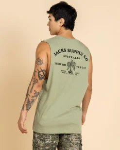 Tops & T-Shirts*Jacks Beach Trail Muscle Tank Sage