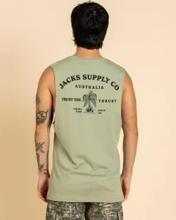 Tops & T-Shirts*Jacks Beach Trail Muscle Tank Sage