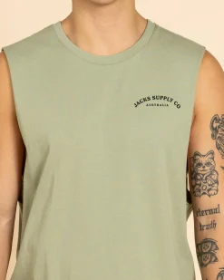 Tops & T-Shirts*Jacks Beach Trail Muscle Tank Sage