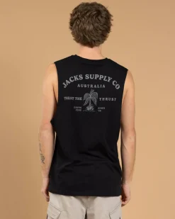 Tops & T-Shirts*Jacks Beach Trail Muscle Tank Black