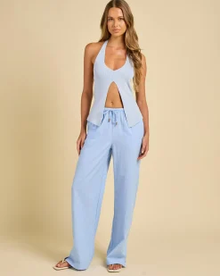 Tops|Tops*Ava And Ever Becky Halter Top Light Blue