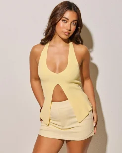Tops|Tops*Ava And Ever Becky Halter Top Butter