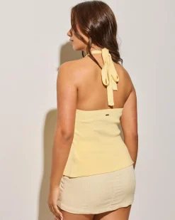 Tops|Tops*Ava And Ever Becky Halter Top Butter