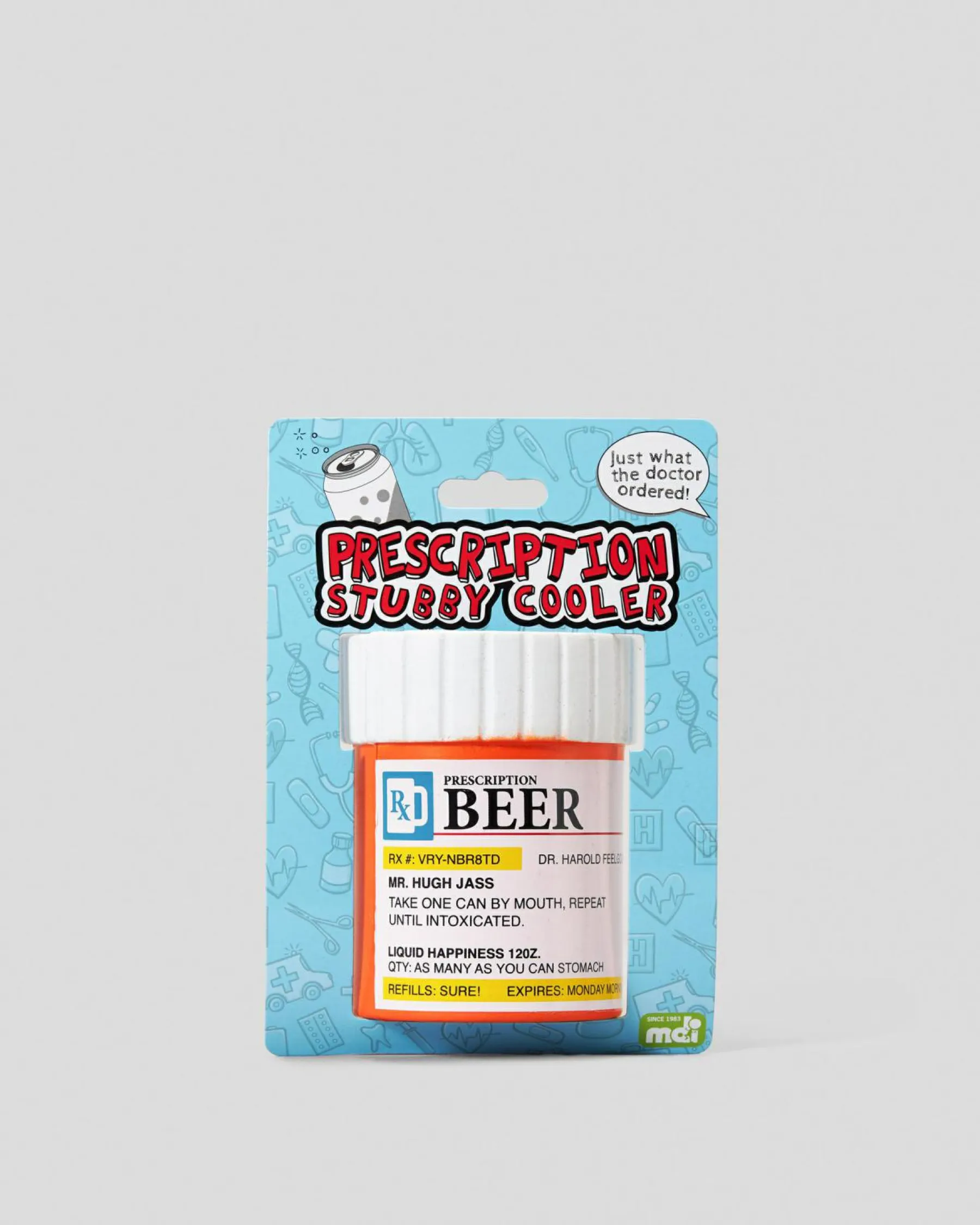 Gifts & Novelty|Bottles & Lunch Boxes*MDI Beer Prescription Stubby Cooler Multi
