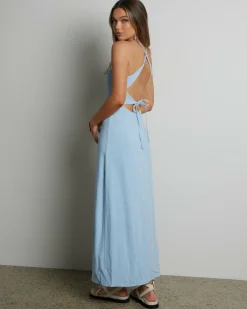 Linen Blend|Dresses*Ava And Ever Bella Maxi Dress Pastel Blue