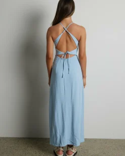 Linen Blend|Dresses*Ava And Ever Bella Maxi Dress Pastel Blue