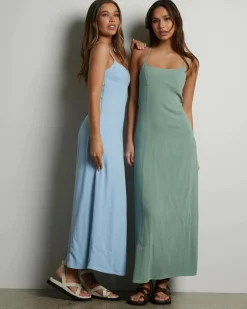 Linen Blend|Dresses*Ava And Ever Bella Maxi Dress Pastel Blue