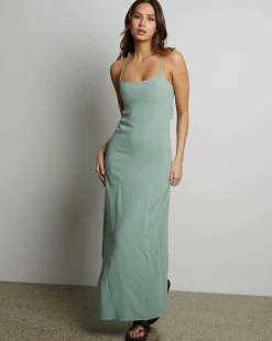 Linen Blend|Dresses*Ava And Ever Bella Maxi Dress Sage
