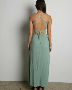 Linen Blend|Dresses*Ava And Ever Bella Maxi Dress Sage